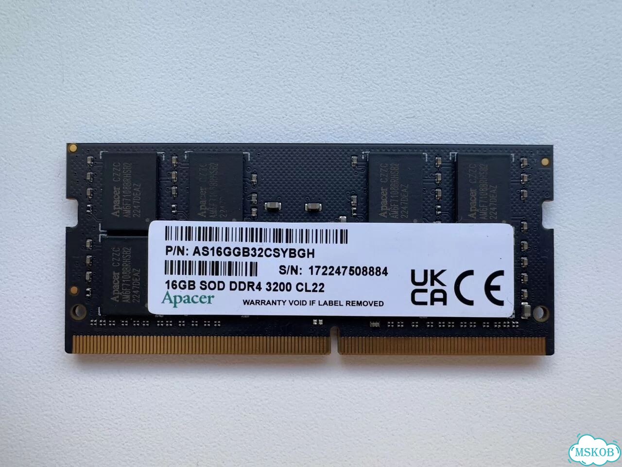 Оперативная память Apacer 16гб sodimm DDR4 3200 фото 1