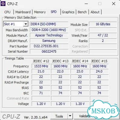 Оперативная память Apacer 16гб sodimm DDR4 3200 фото 3