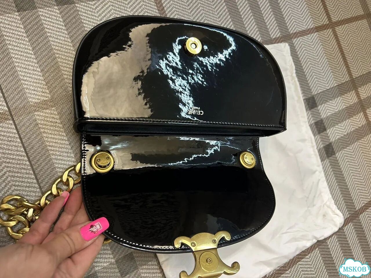 Сумка Celine Terence из лак кожи фото 10