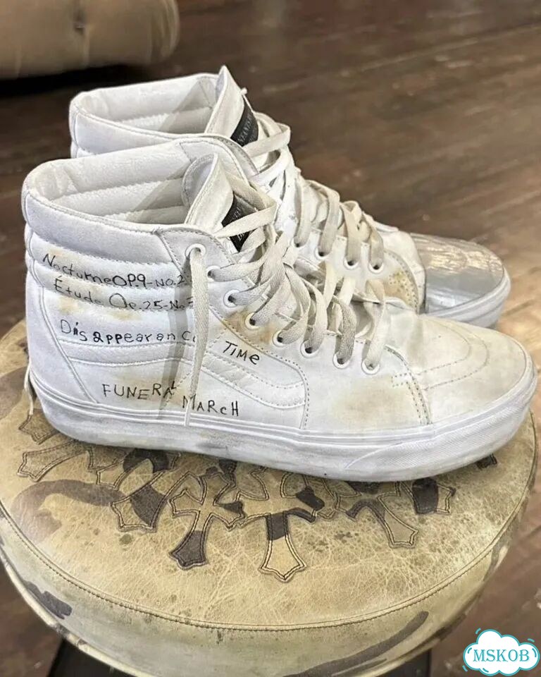 Кеды Enfants Riches Deprimes ERD x Vans Sk8 белые фото 1