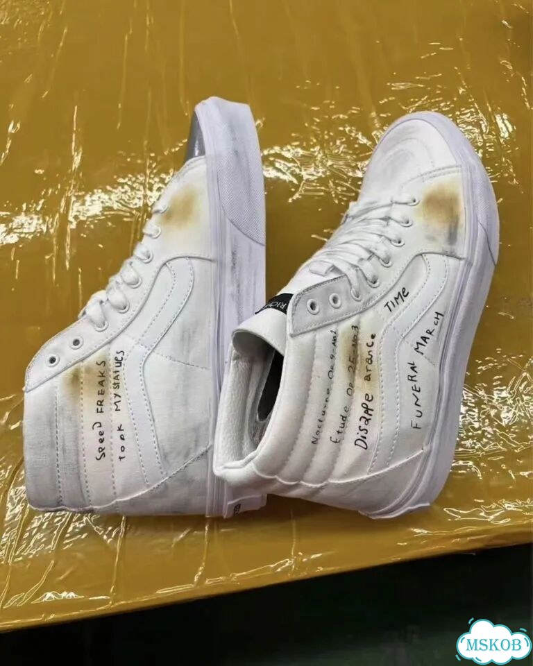 Кеды Enfants Riches Deprimes ERD x Vans Sk8 белые фото 4