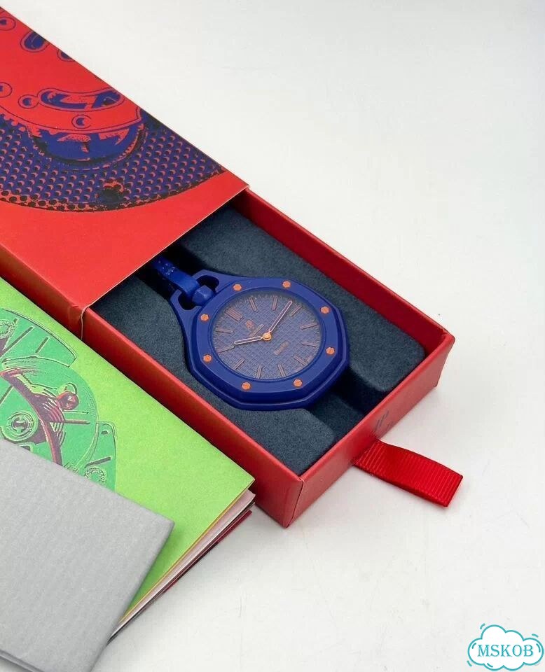 Часы Audemars Piguet Swatch синие фото 4
