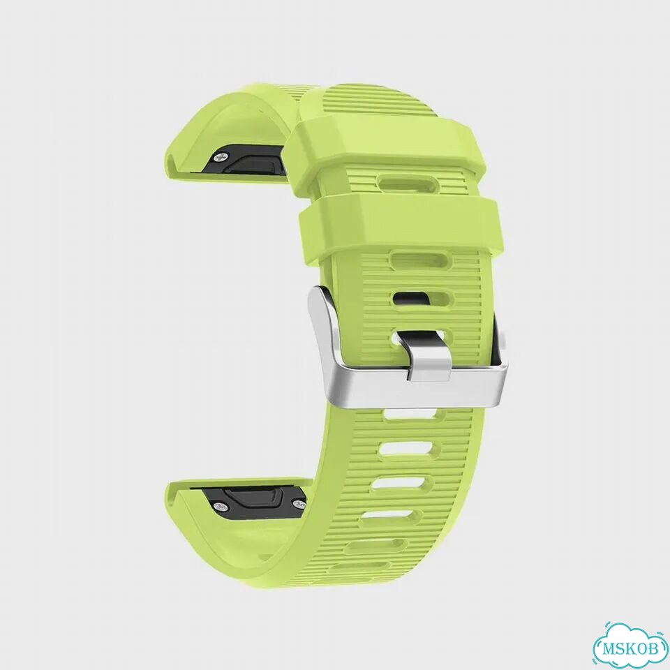 Силиконовый ремешок для часов Garmin Fistar 26 22 20 мм Черный, черный, 26mm for feni 5X 6X фото 6