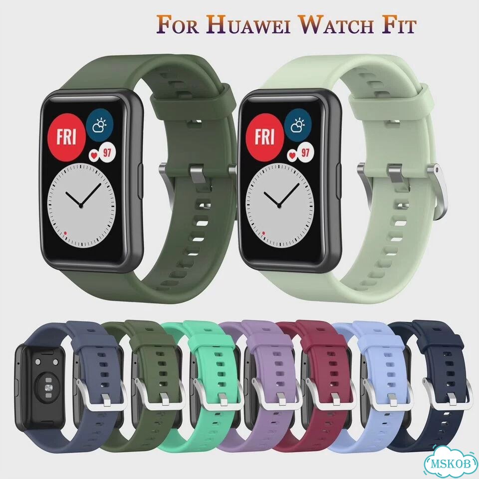 Силиконовый ремешок Huawei Watch Fit, Сиреневый, Цвет I фото 2