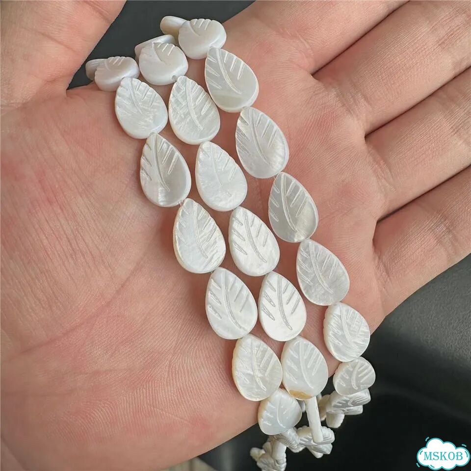 Полированные белые перламутровые бусины Vinswet Бежевый, 8mm фото 4