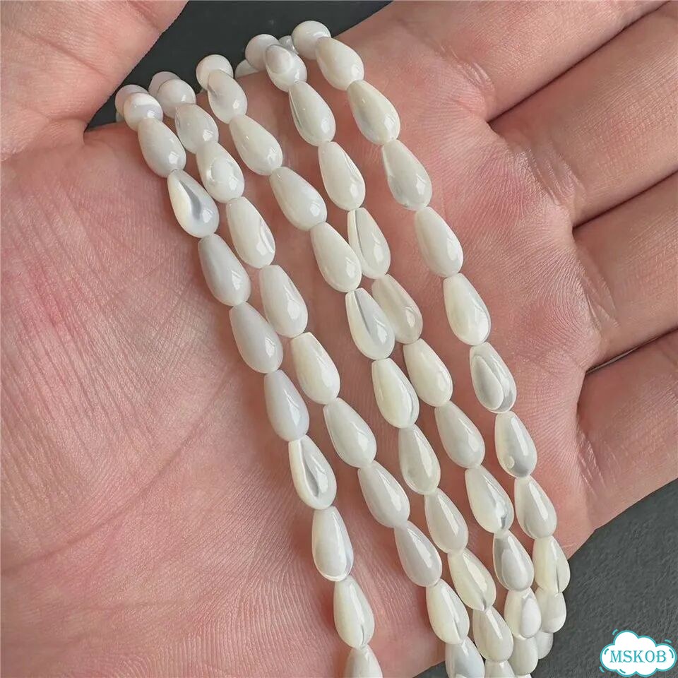 Полированные белые перламутровые бусины Vinswet Бежевый, 8mm фото 6