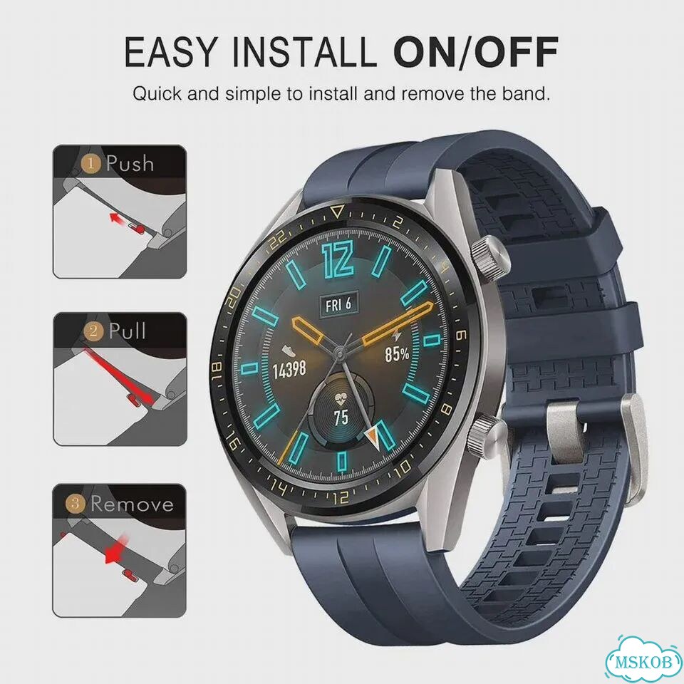 Ремешок Galaxy Watch 42mm, черный фото 5