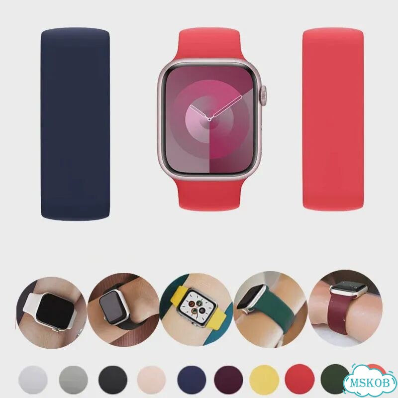 Черный силиконовый ремешок Solo Loop для Apple Watch 42-49mm фото 2