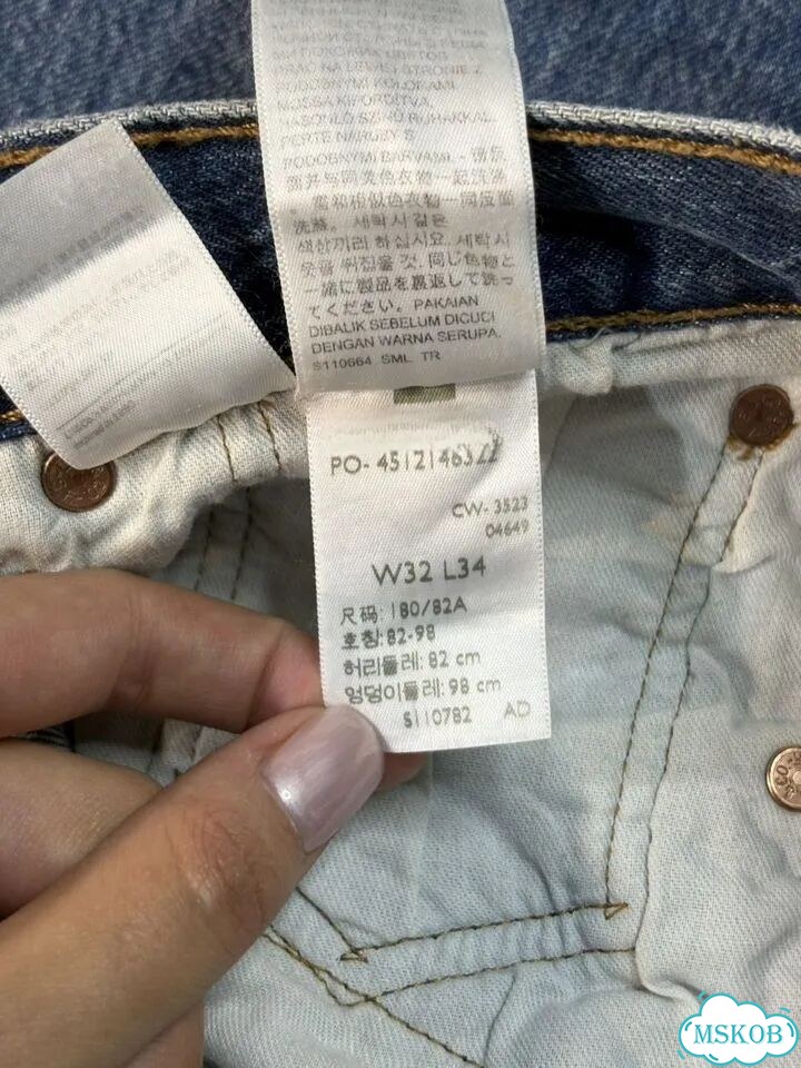 Джинсы 32X34 Levis 501 фото 9