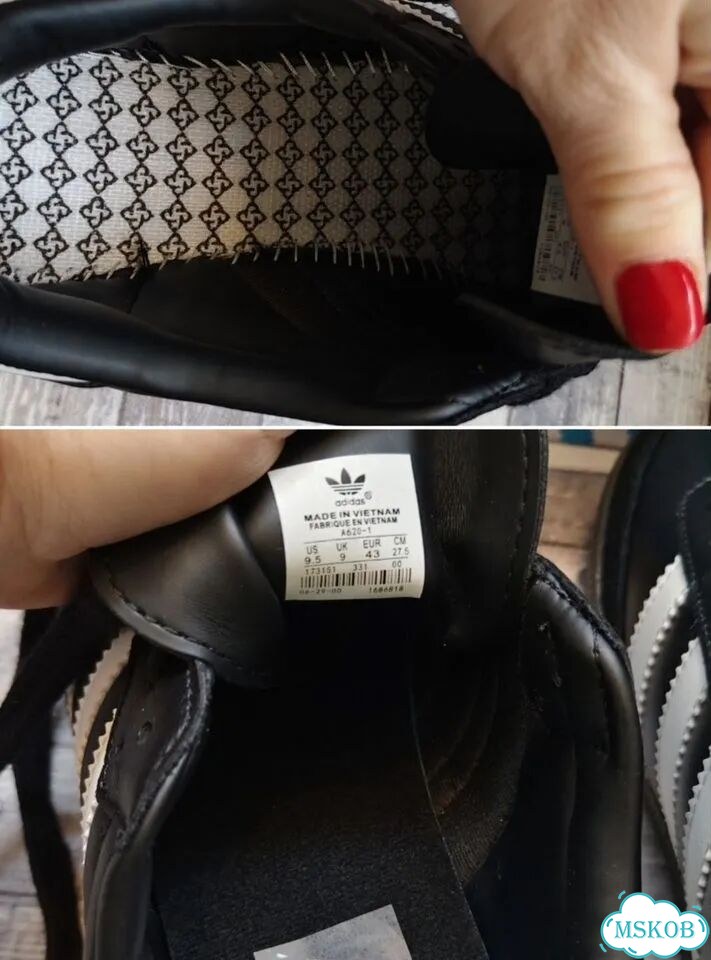 Кроссовки новые Adidas Samba OG black lux black фото 10