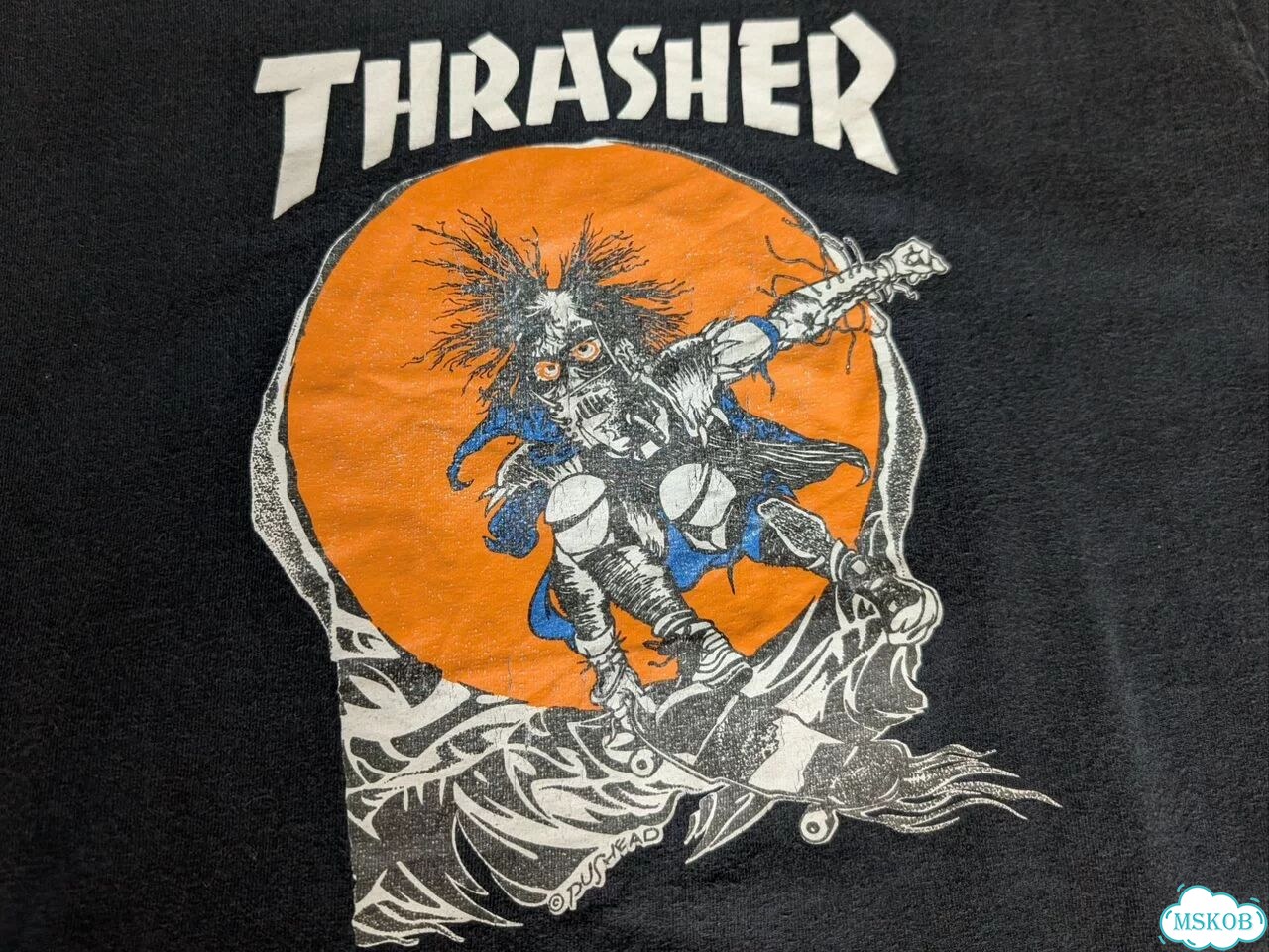 Винтажная футболка мерч Thrasher Pushead фото 3