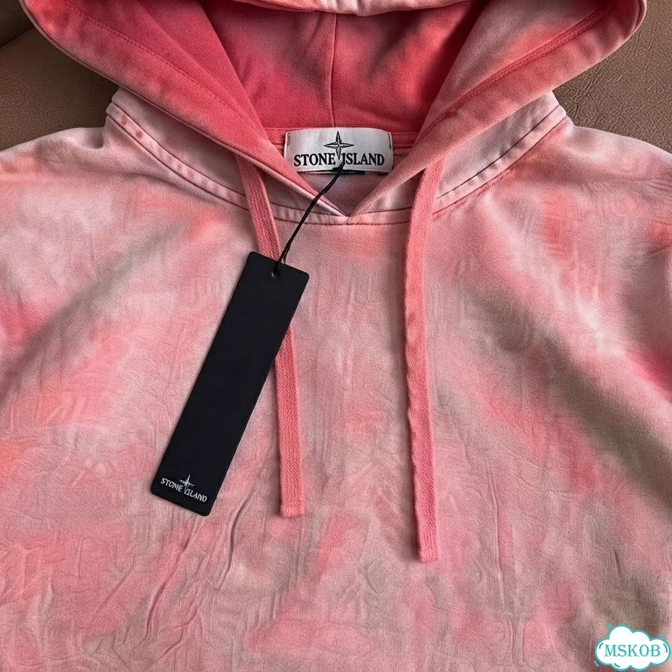 Худи Stone island hand corrosion розовый фото 3