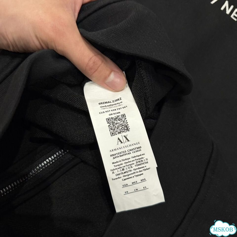 Зип худи Armani exchange milano new york фото 10