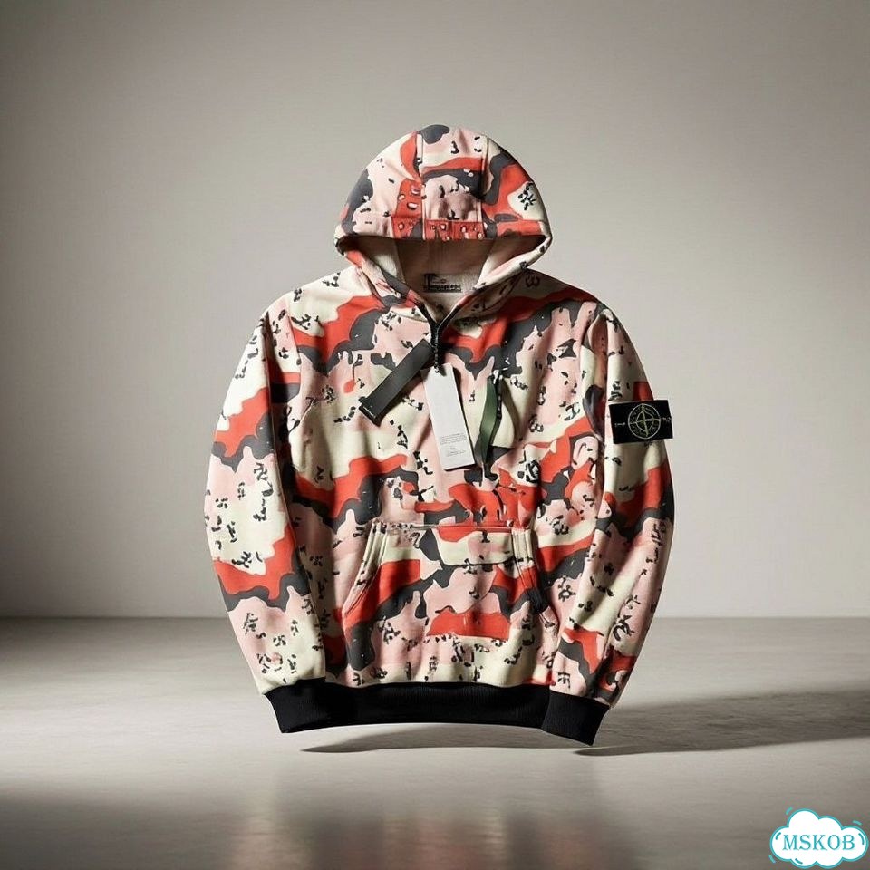 Худи Stone island camo фото 1