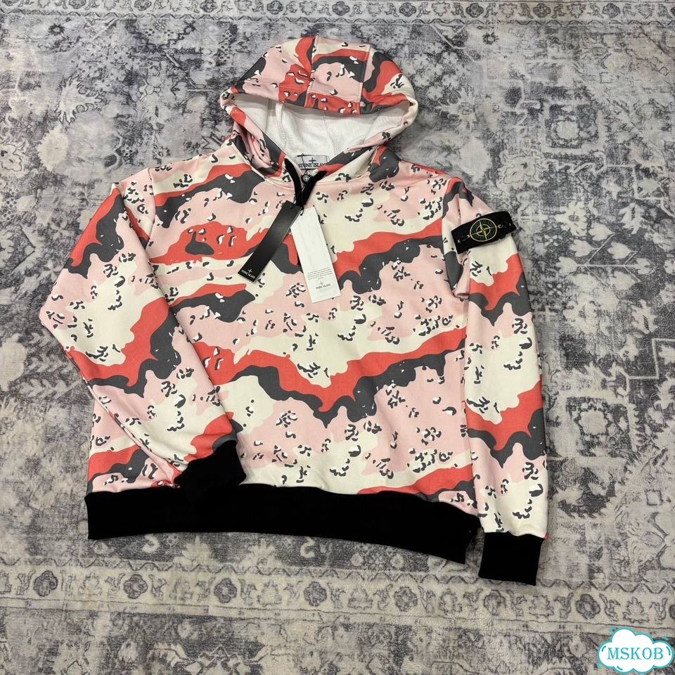 Худи Stone island camo фото 7