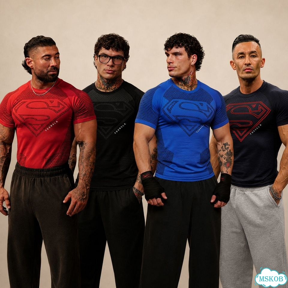 Футболка компрессионная YoungLA Superman рашгард фото 1