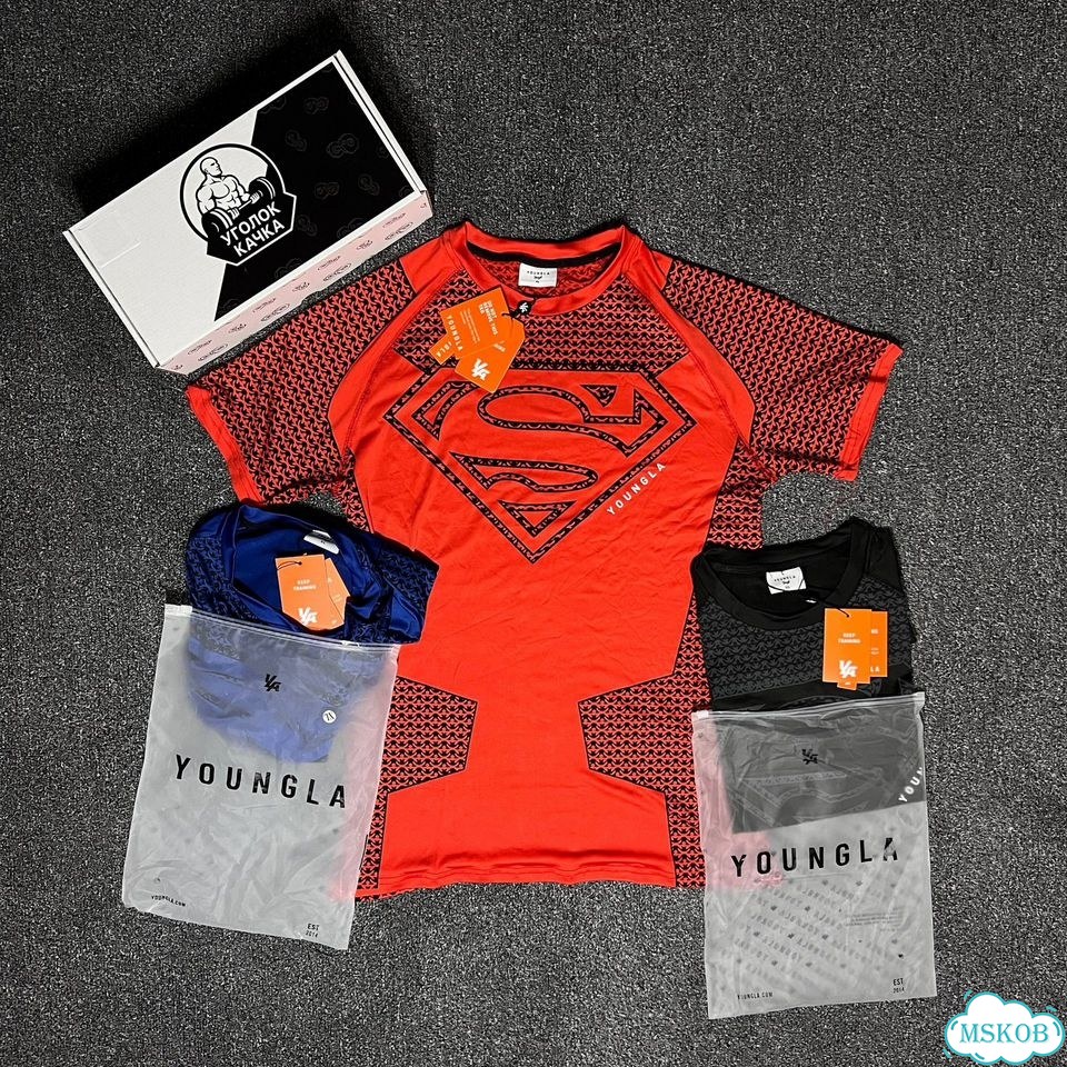 Футболка компрессионная YoungLA Superman рашгард фото 9