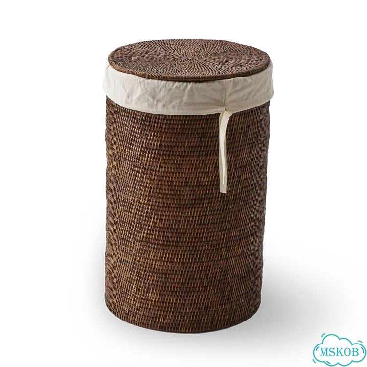 Корзина для белья Decor Walther basket WB small 340x340x550 мм темный ротанг 0936592 фото 1