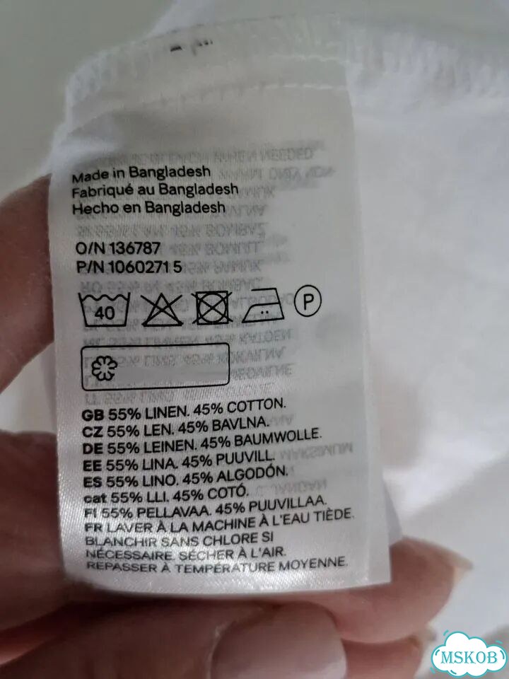Рубашка H&M Швеция р 56,58,60 лён/хлопок новая фото 10