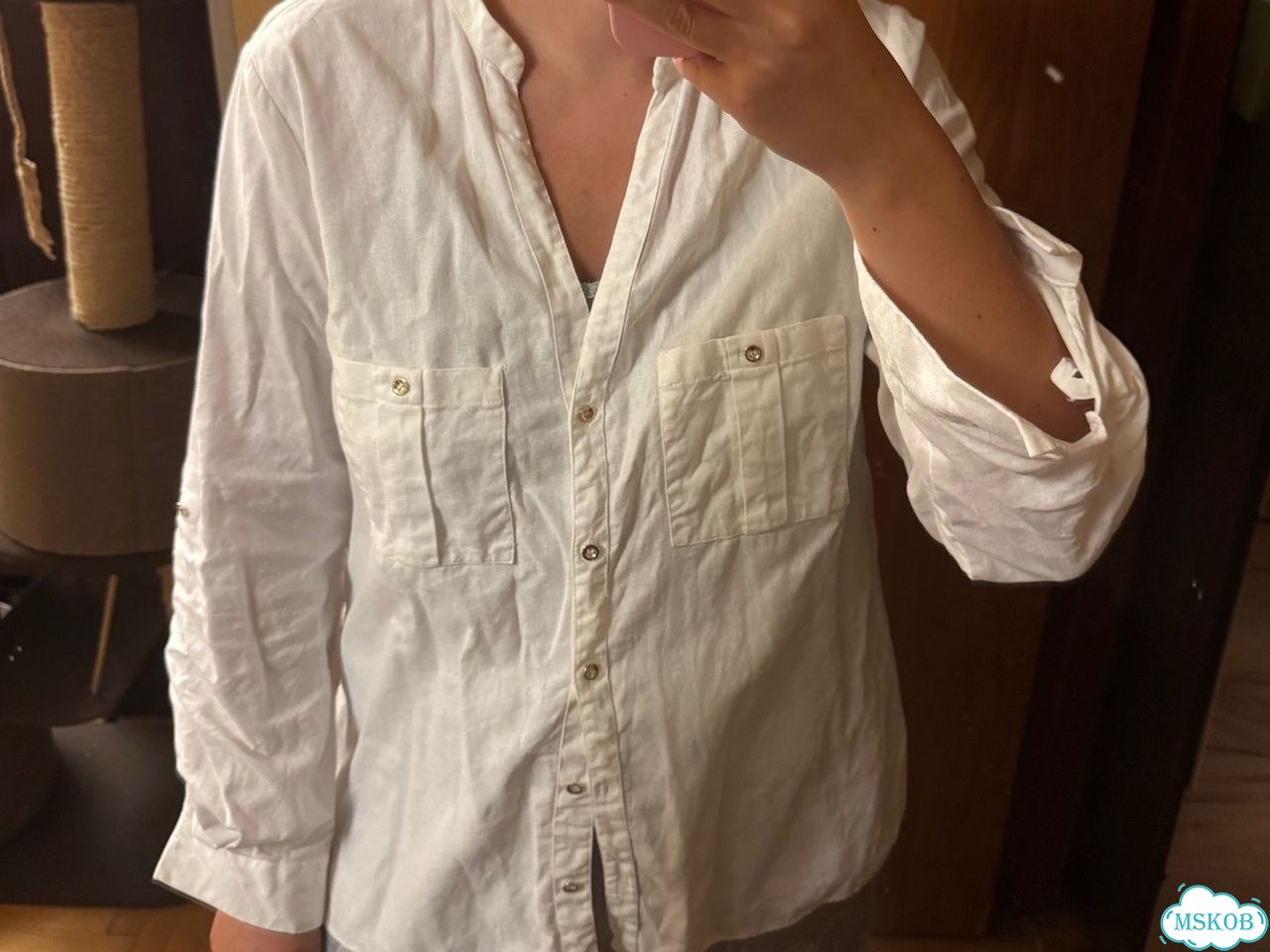 Льняная рубашка zara фото 1