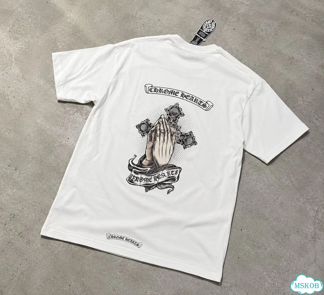 Футболка Chrome hearts hands relaxed fit белая фото 1
