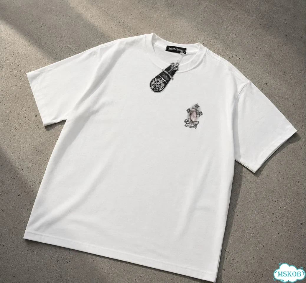 Футболка Chrome hearts hands relaxed fit белая фото 3