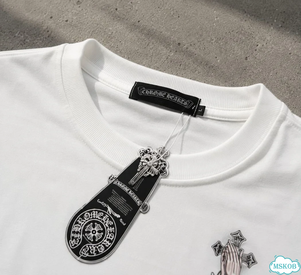 Футболка Chrome hearts hands relaxed fit белая фото 4
