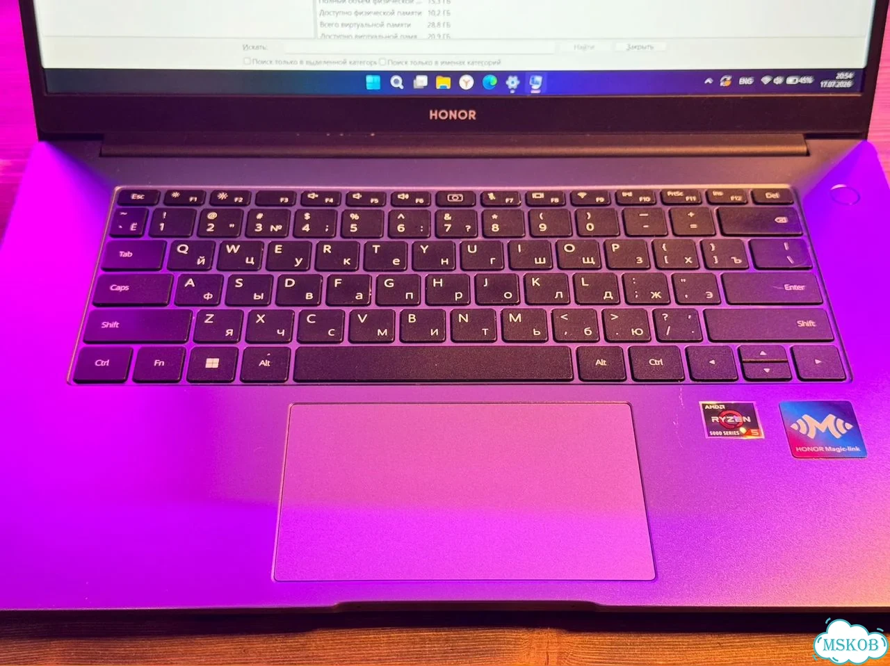 Ноутбук Honor MagicBook 15 5500U 16/512 фото 8