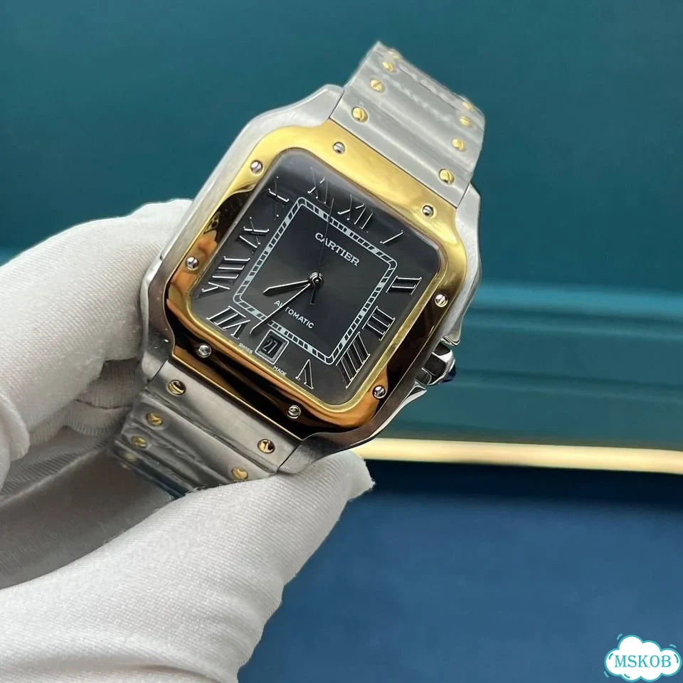 Часы мужские Cartier Santos Gold фото 2
