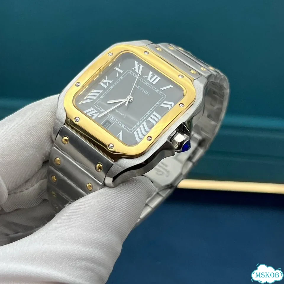 Часы мужские Cartier Santos Gold фото 3