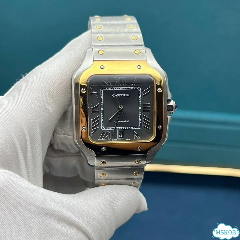 Часы мужские Cartier Santos Gold фото 4