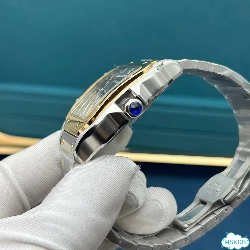 Часы мужские Cartier Santos Gold фото 6