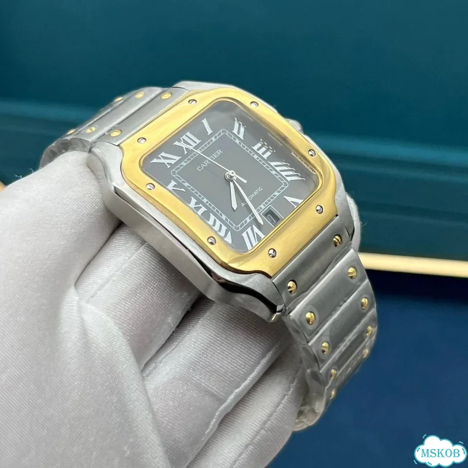 Часы мужские Cartier Santos Gold фото 7