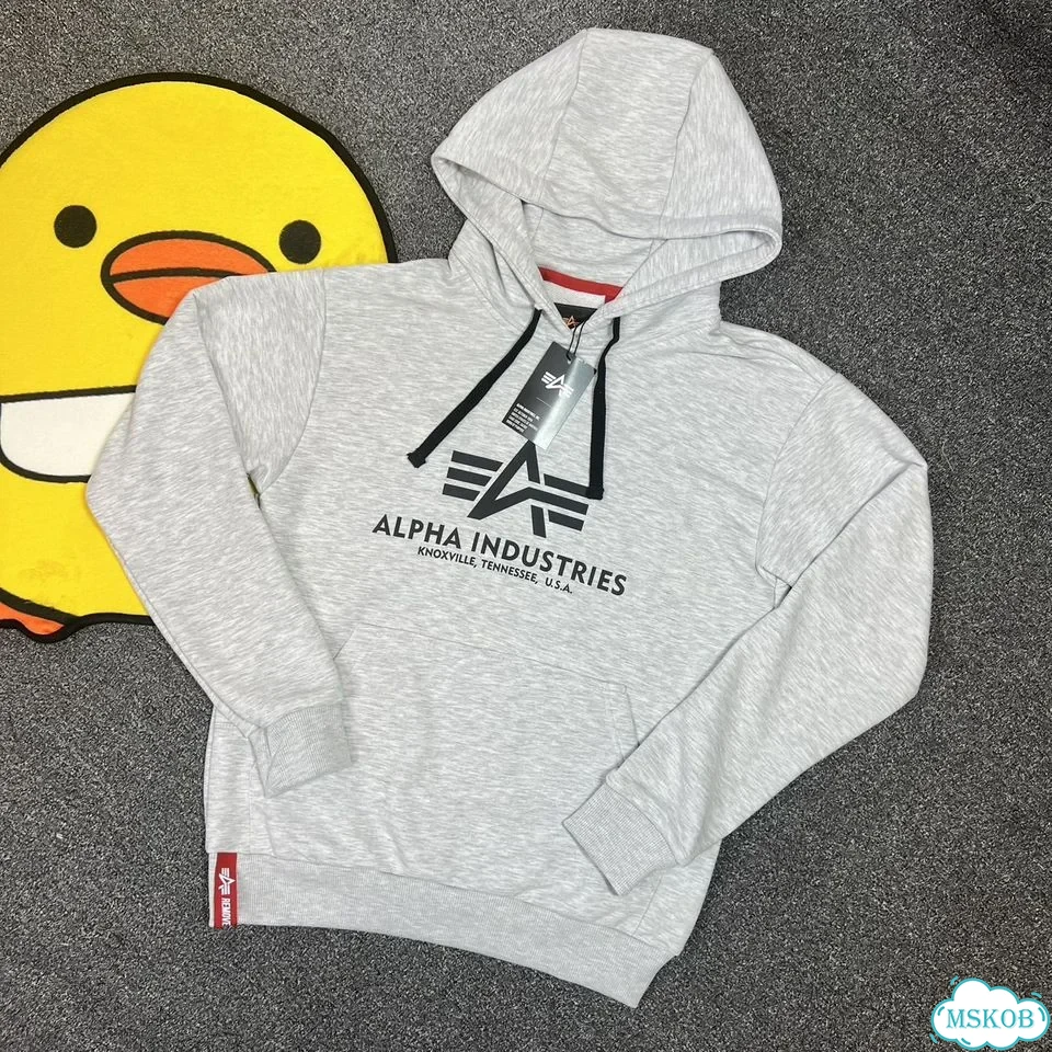 Худи alpha industries серое оверсайз фото 1