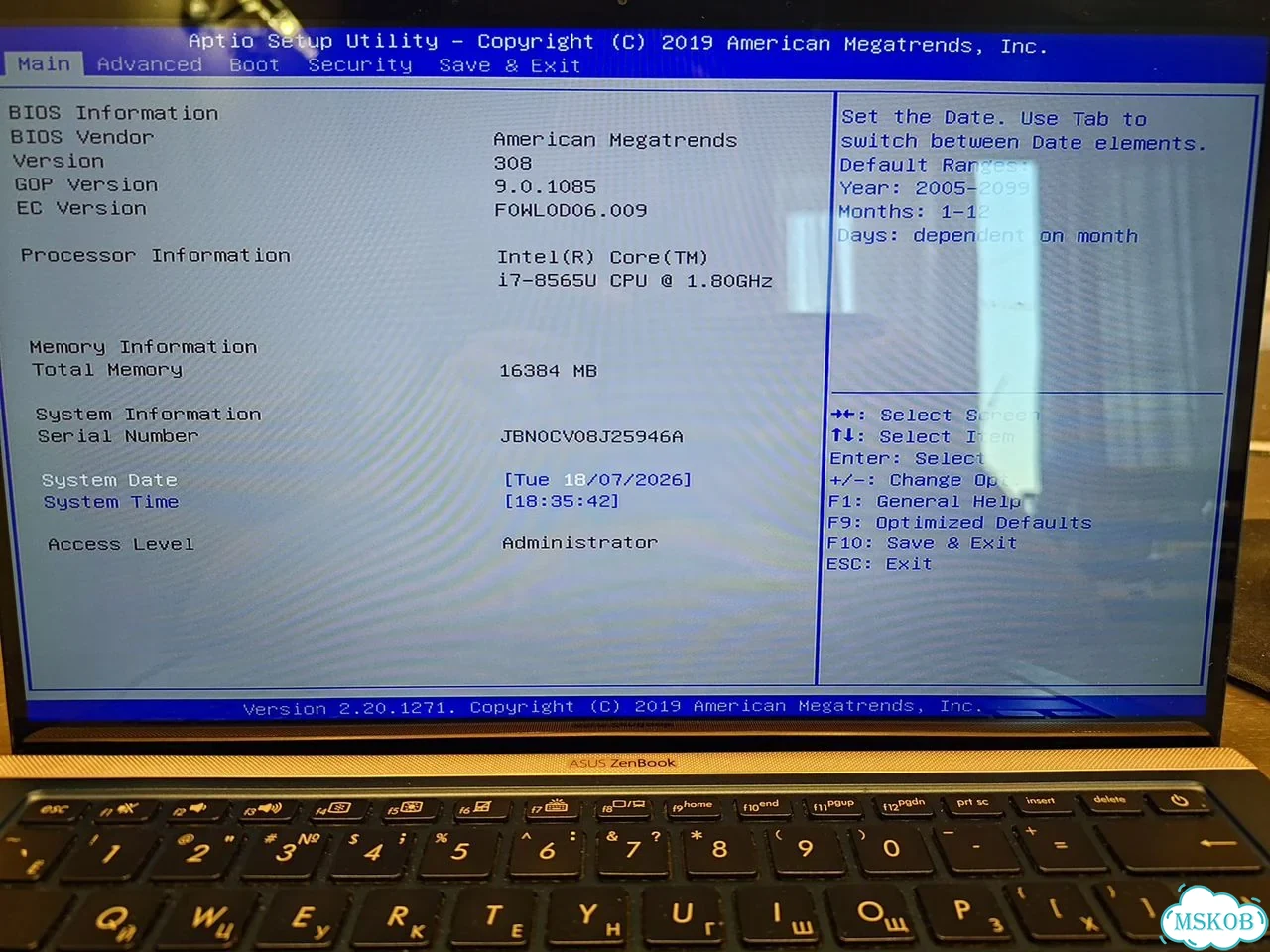 Ноутбук Asus Zenbook UX433F, 16 GB, без диска и OC фото 7