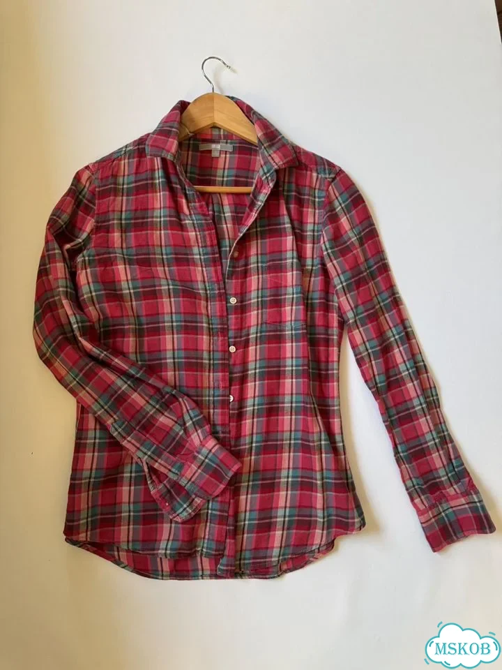 Рубашка в клетку uniqlo женская S фото 1
