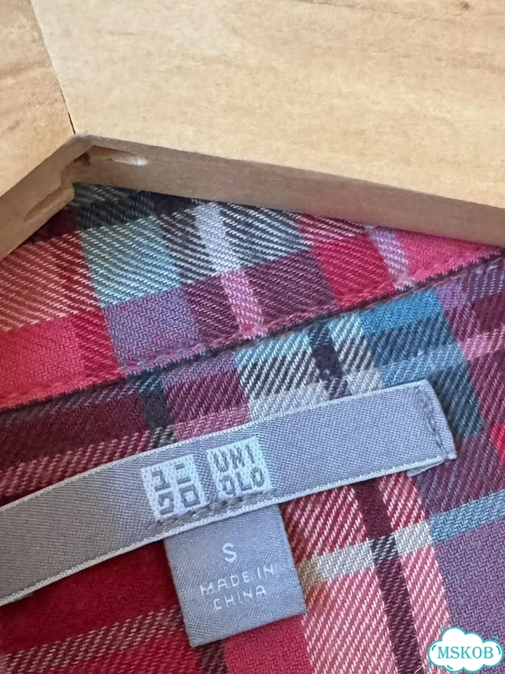 Рубашка в клетку uniqlo женская S фото 2