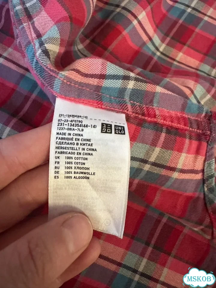 Рубашка в клетку uniqlo женская S фото 3