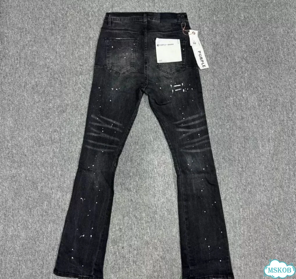 Джинсы purple brand flared черные фото 1