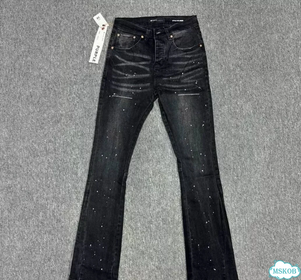 Джинсы purple brand flared черные фото 2