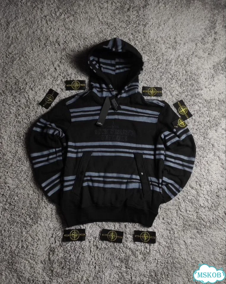 Худи Supreme x Stone island фото 1