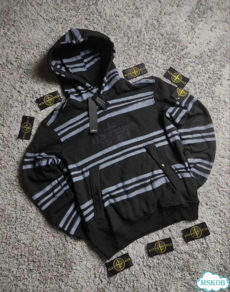 Худи Supreme x Stone island фото 2