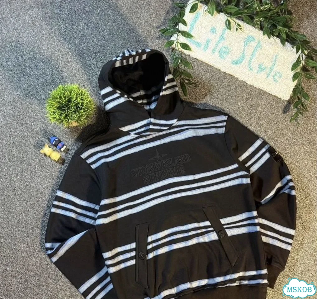 Худи Supreme x Stone island фото 1