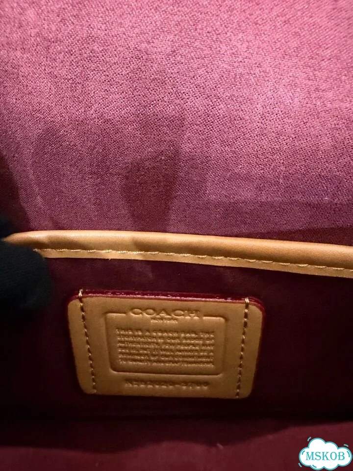 Сумка женская натуральная кожа Coach синий фото 4