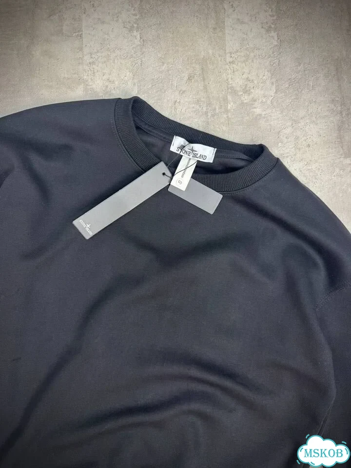 Свитшоты stone island черное фото 3