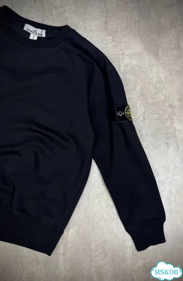 Свитшоты stone island черное фото 5