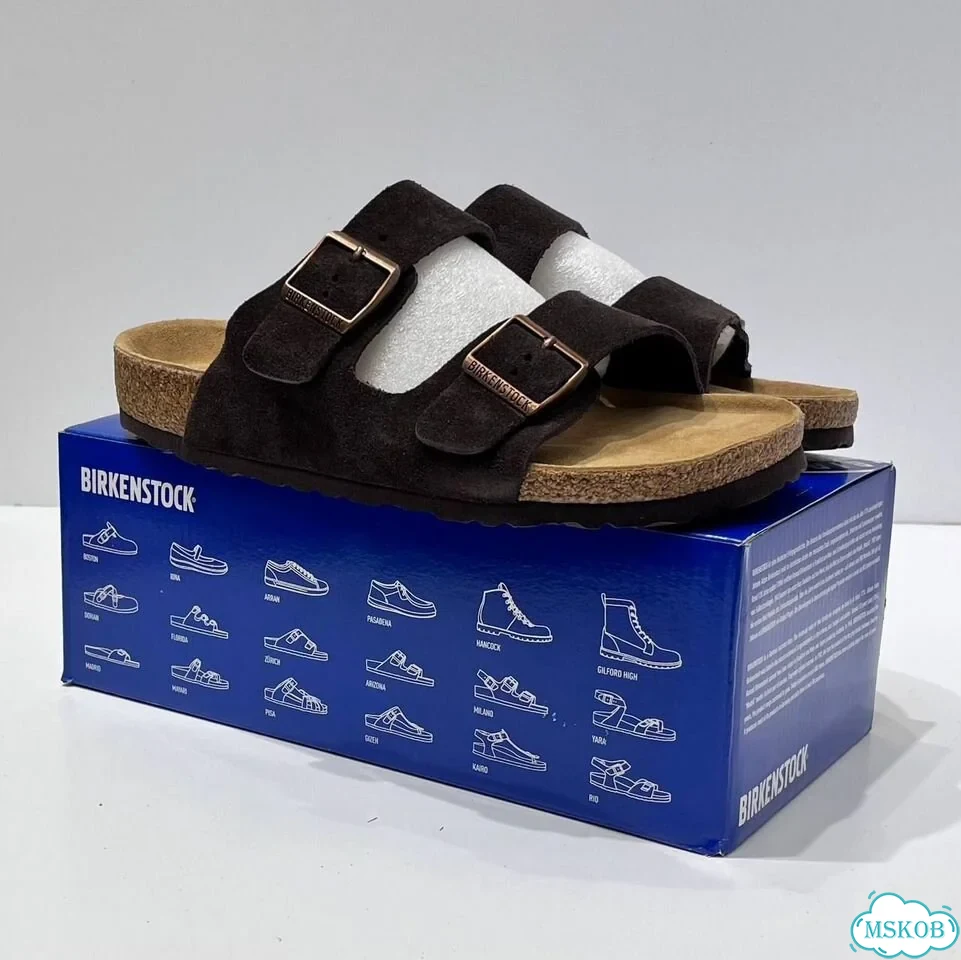 Сабо Birkenstock замша с пряжками фото 3