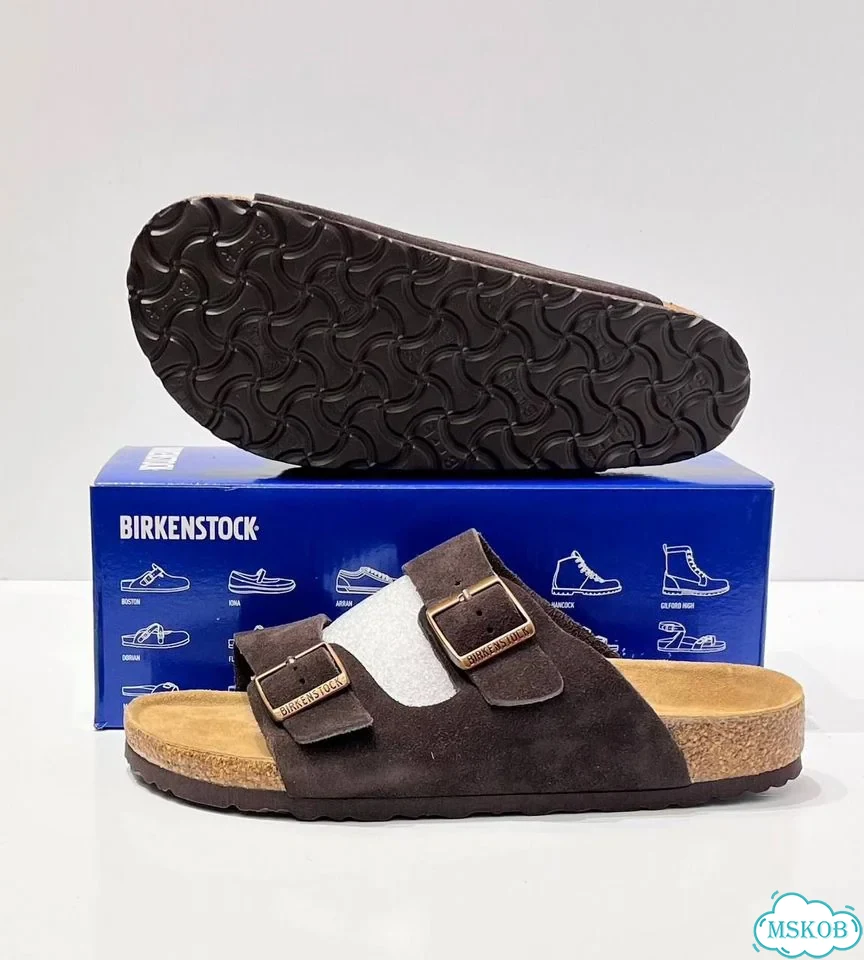 Сабо Birkenstock замша с пряжками фото 4