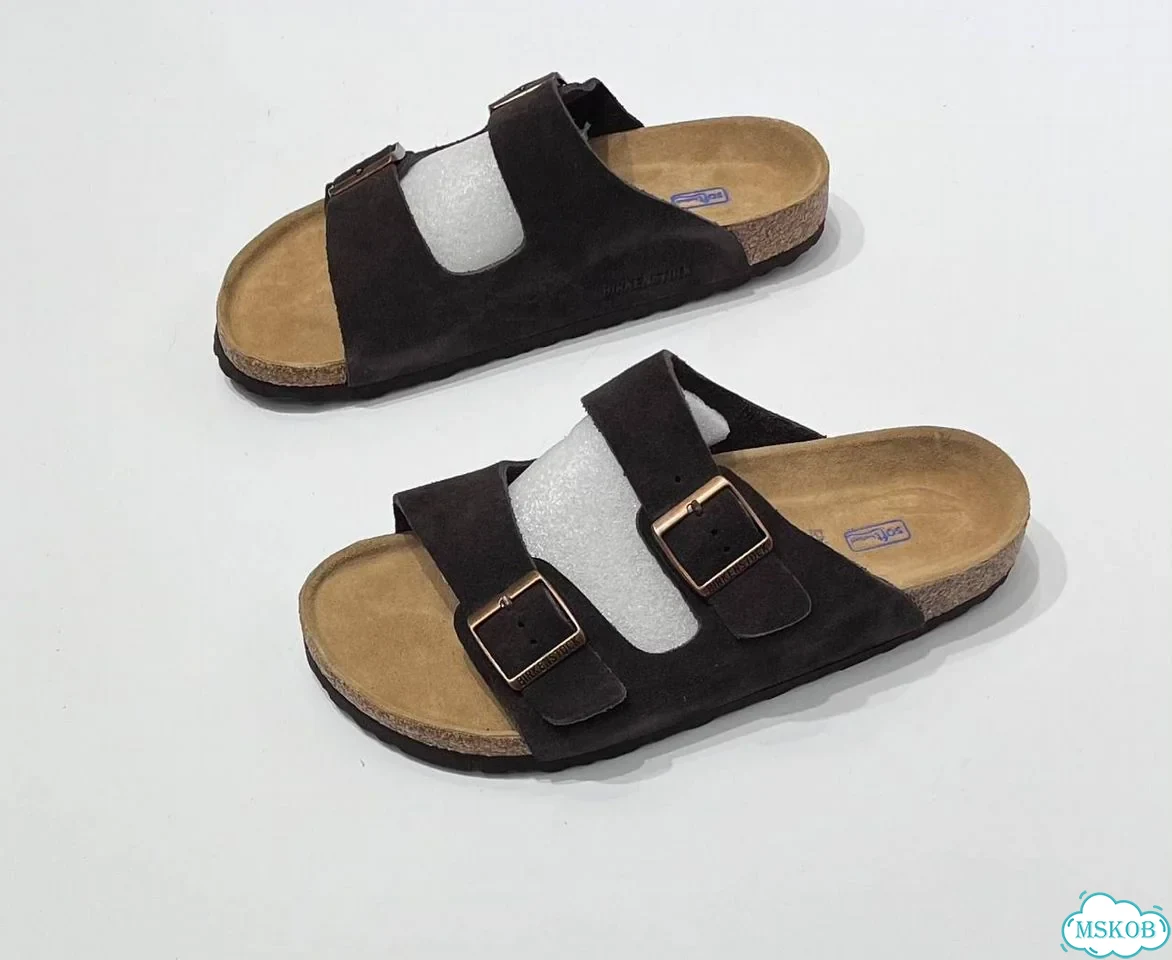 Сабо Birkenstock замша с пряжками фото 6
