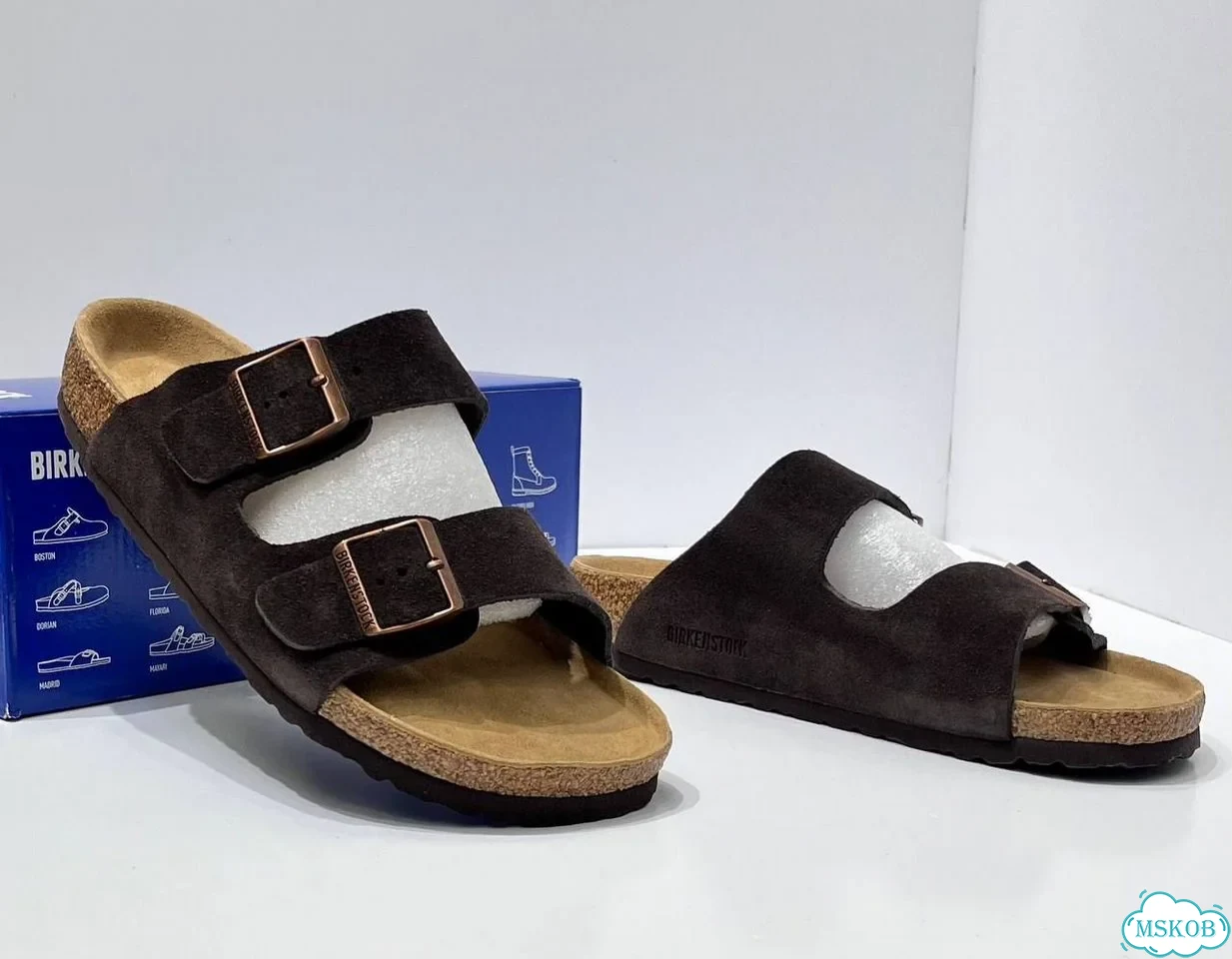 Сабо Birkenstock замша с пряжками фото 7